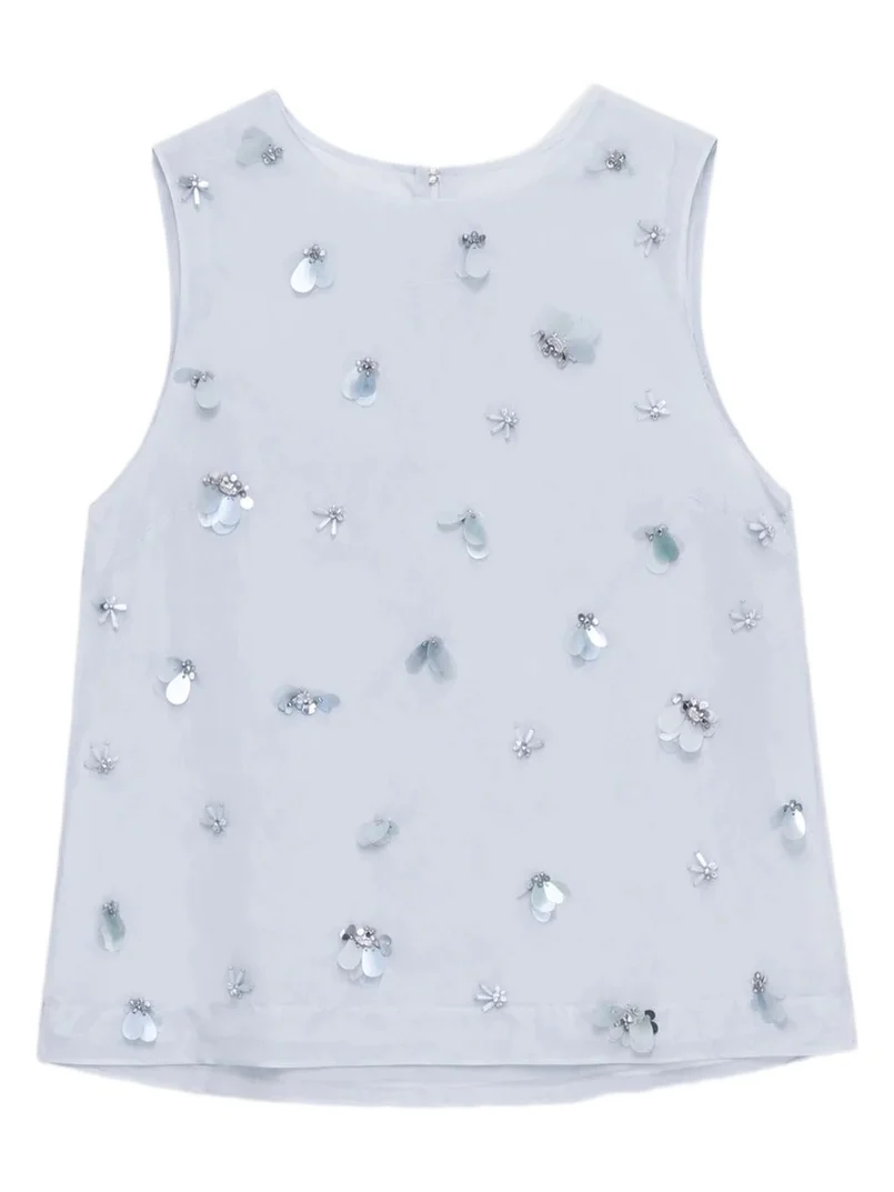 Celia Embellished Organza Top
