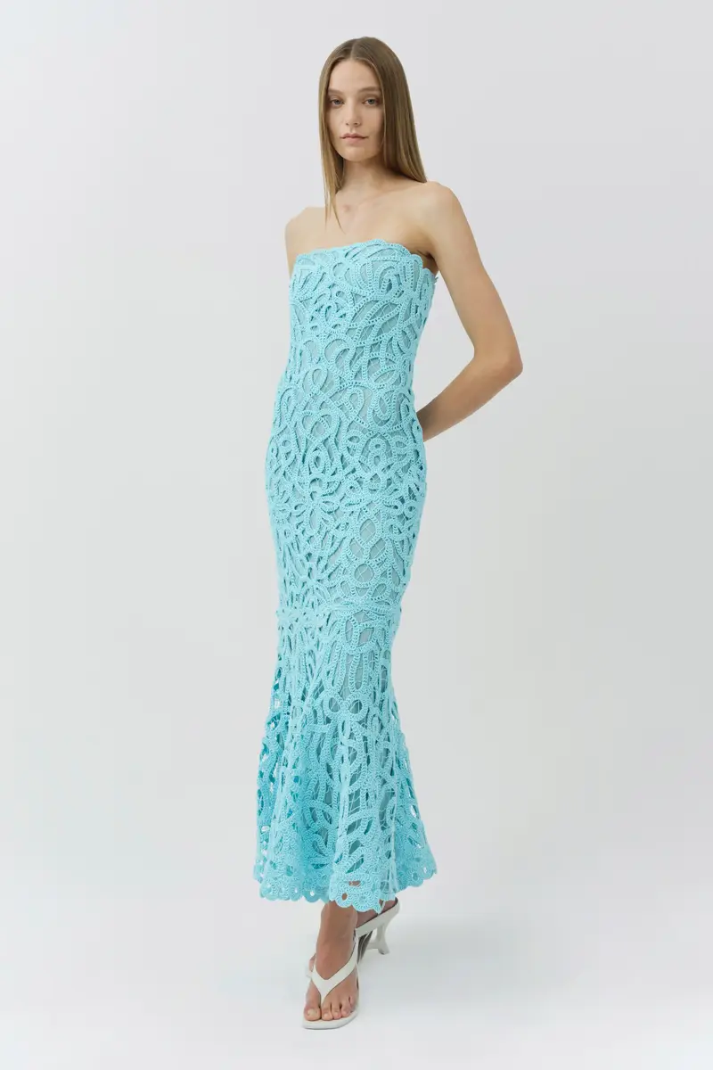 Simkhai Clairis Lace Bustier Midi Dress | Thumbnail 4 Simkhai Clairis Lace Bustier Midi Dress | Thumbnail 4