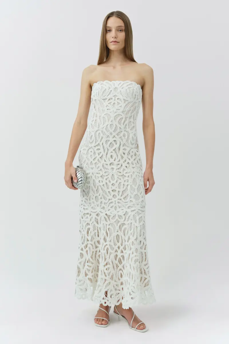 Simkhai Clairis Lace Bustier Midi Dress | Thumbnail 2 Simkhai Clairis Lace Bustier Midi Dress | Thumbnail 2