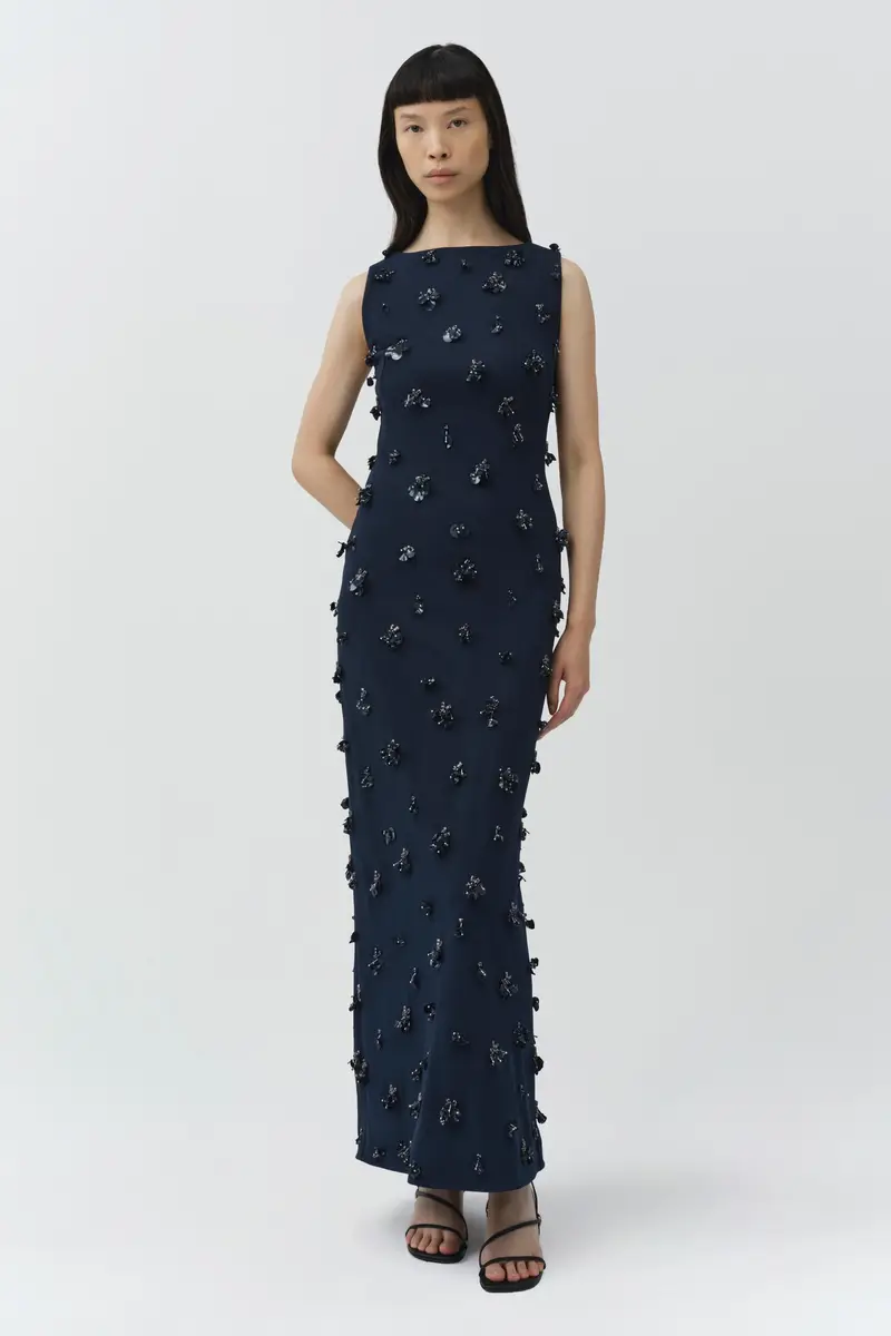 Simkhai Claudia Embellished Crepe Midi Dress | Thumbnail 2