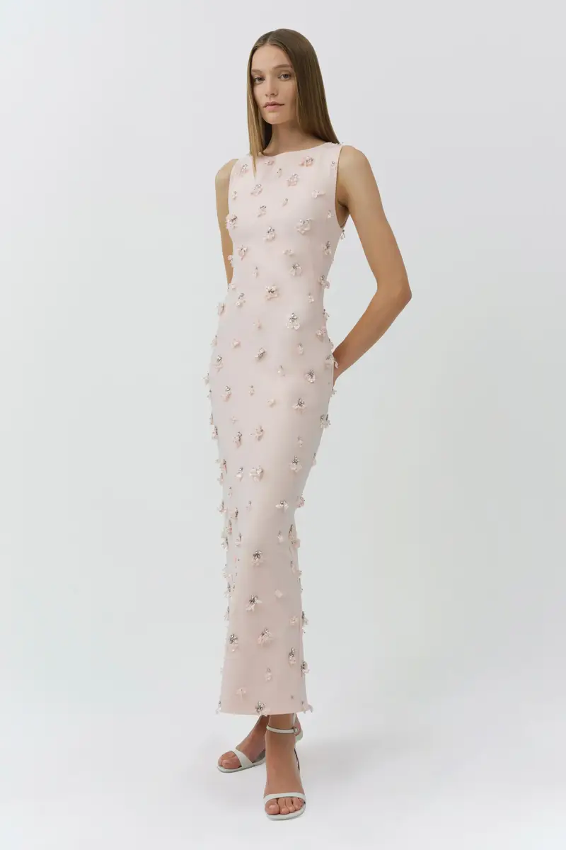 Simkhai Claudia Embellished Crepe Midi Dress | Thumbnail 4 Simkhai Claudia Embellished Crepe Midi Dress | Thumbnail 4