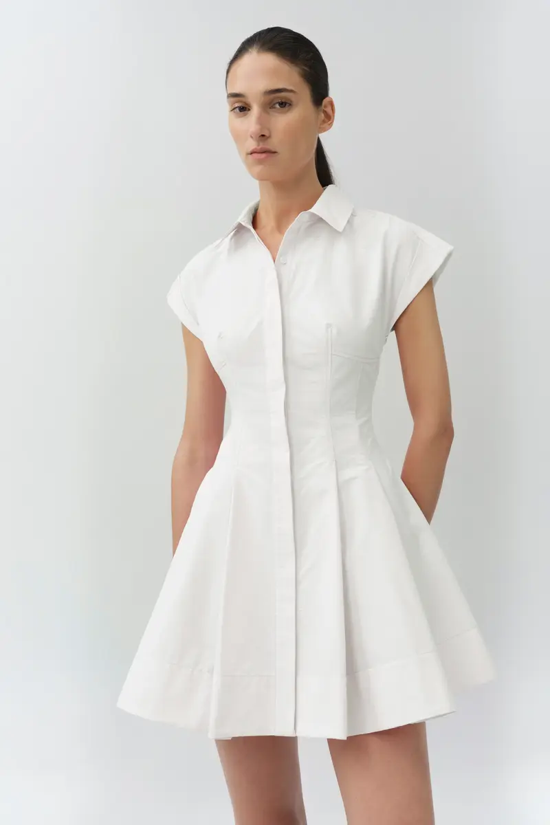 Simkhai Clemmie Cotton Mini Dress | Thumbnail 3 Simkhai Clemmie Cotton Mini Dress | Thumbnail 3