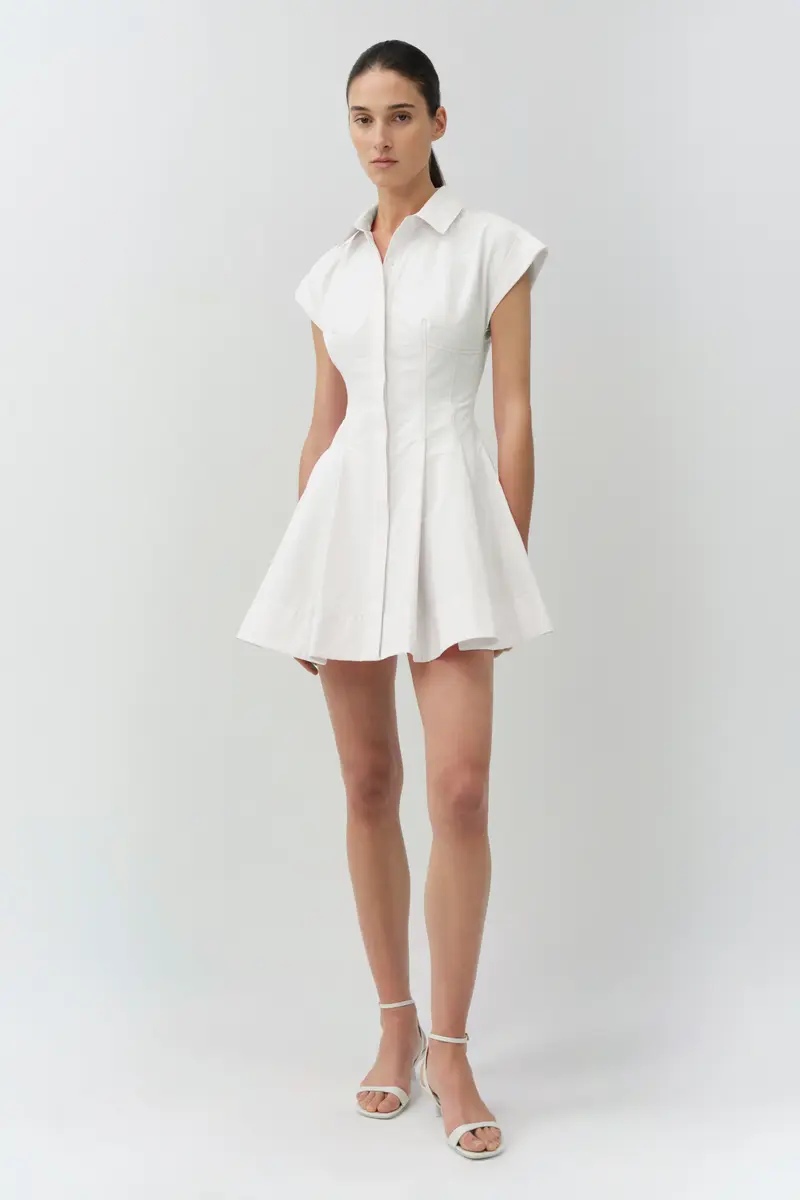 Simkhai Clemmie Cotton Mini Dress | Thumbnail 4 Simkhai Clemmie Cotton Mini Dress | Thumbnail 4