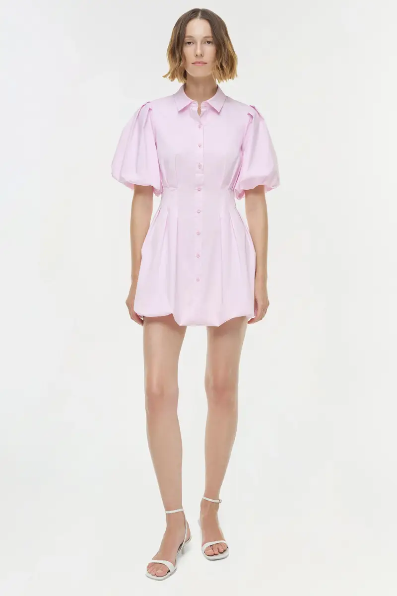 Simkhai Cleo Balloon Pintuck Mini Dress | Thumbnail 2 Simkhai Cleo Balloon Pintuck Mini Dress | Thumbnail 2