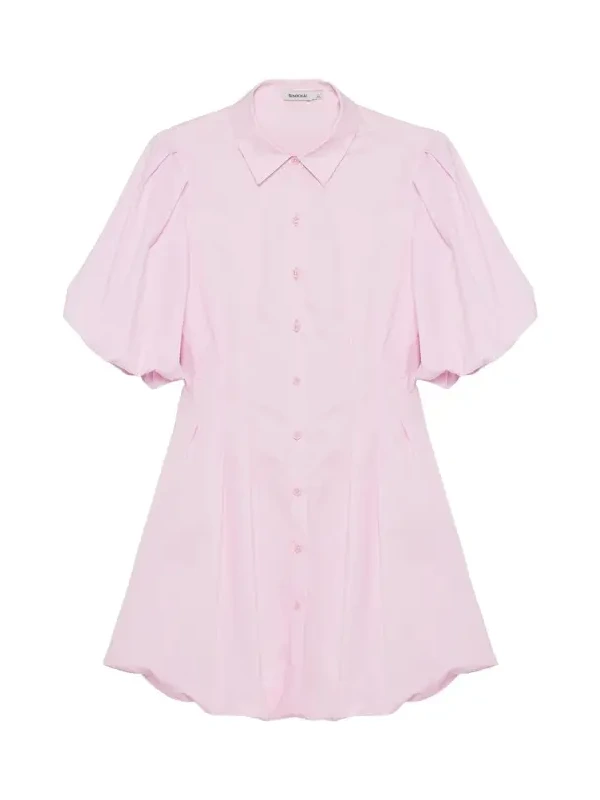 Cleo Balloon Pintuck Mini Dress