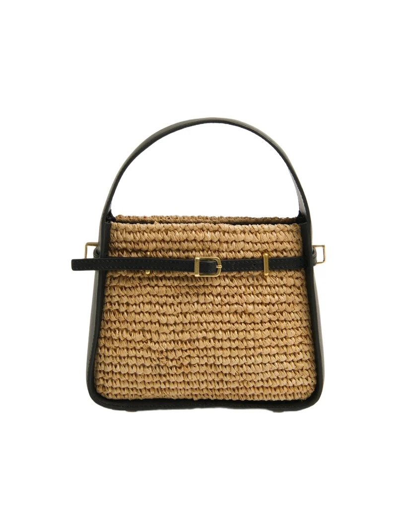 Simkhai Cleo Mini Raffia Bucket Bag