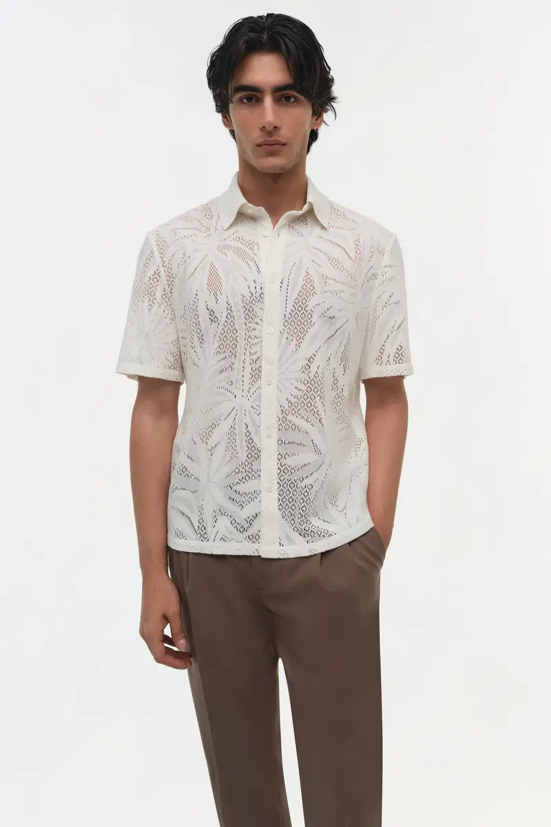 Simkhai Conrad Lace Shirt | Thumbnail 3 Simkhai Conrad Lace Shirt | Thumbnail 3