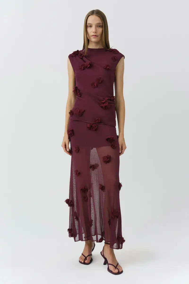 Simkhai Cora Floral Applique Midi Skirt | Thumbnail 2 Simkhai Cora Floral Applique Midi Skirt | Thumbnail 2