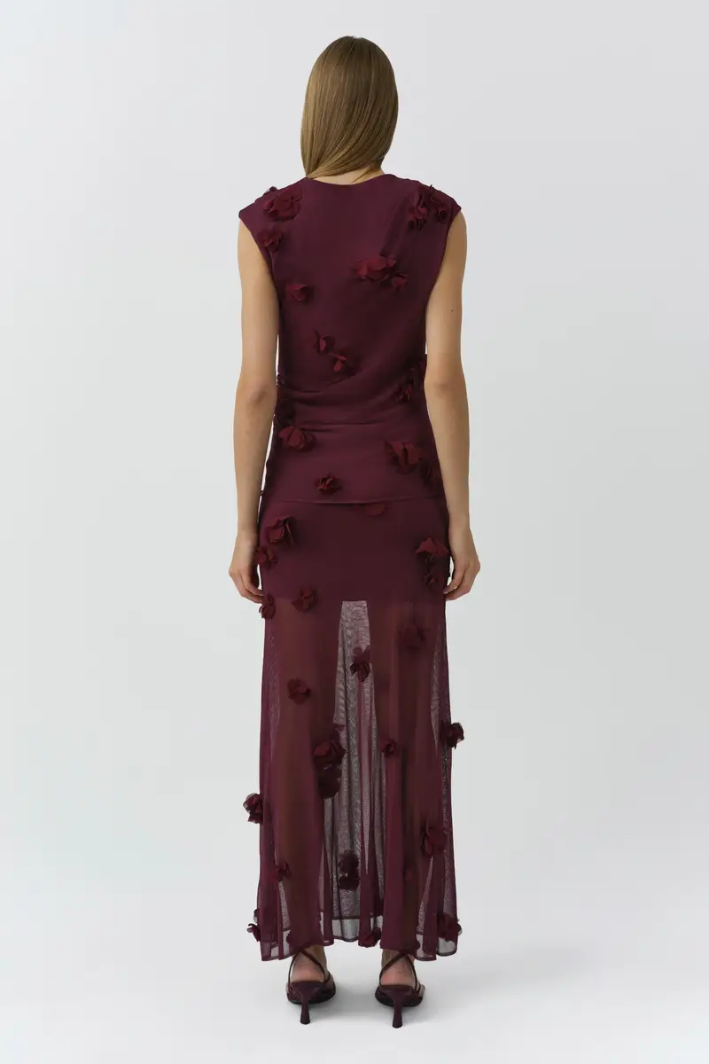 Simkhai Cora Floral Applique Midi Skirt | Thumbnail 4 Simkhai Cora Floral Applique Midi Skirt | Thumbnail 4