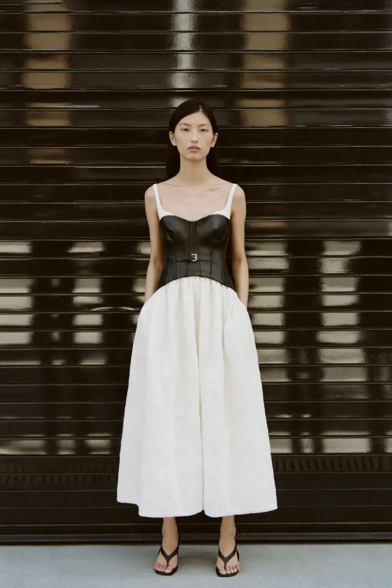 Simkhai Cortland Belted Bustier Midi Dress | Thumbnail 2
