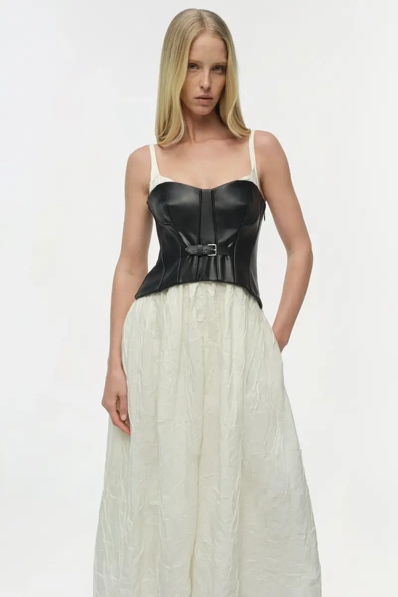 Simkhai Cortland Belted Bustier Midi Dress | Thumbnail 4