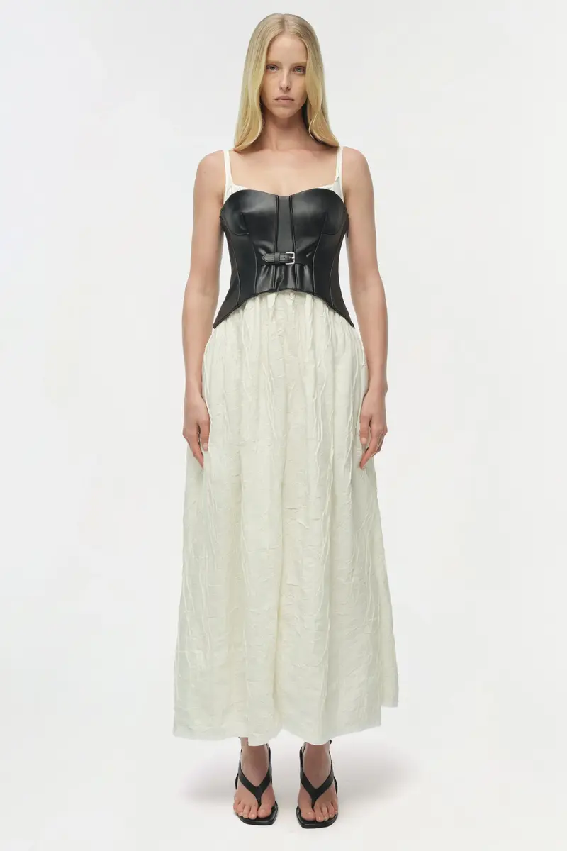 Simkhai Cortland Belted Bustier Midi Dress | Thumbnail 7
