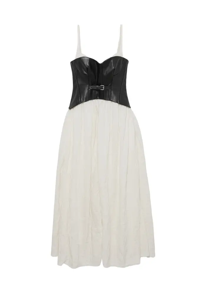 Simkhai Cortland Belted Bustier Midi Dress