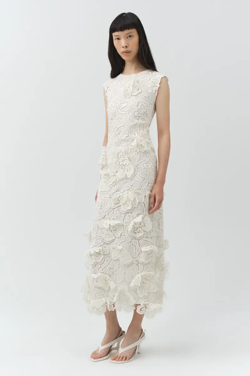 Simkhai Dahlia Lace Midi Dress | Thumbnail 5 Simkhai Dahlia Lace Midi Dress | Thumbnail 5