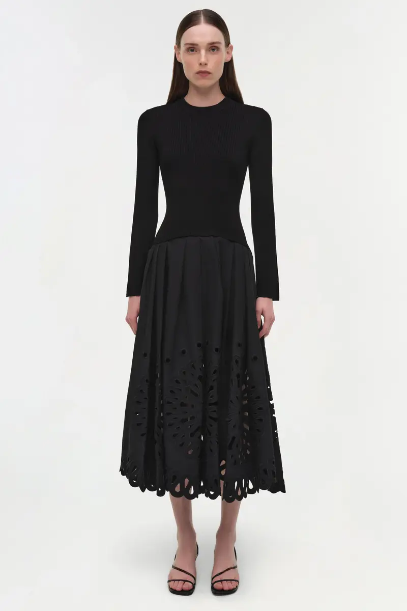 Simkhai Daila Embroidered Knit Midi Dress | Thumbnail 6 Simkhai Daila Embroidered Knit Midi Dress | Thumbnail 6