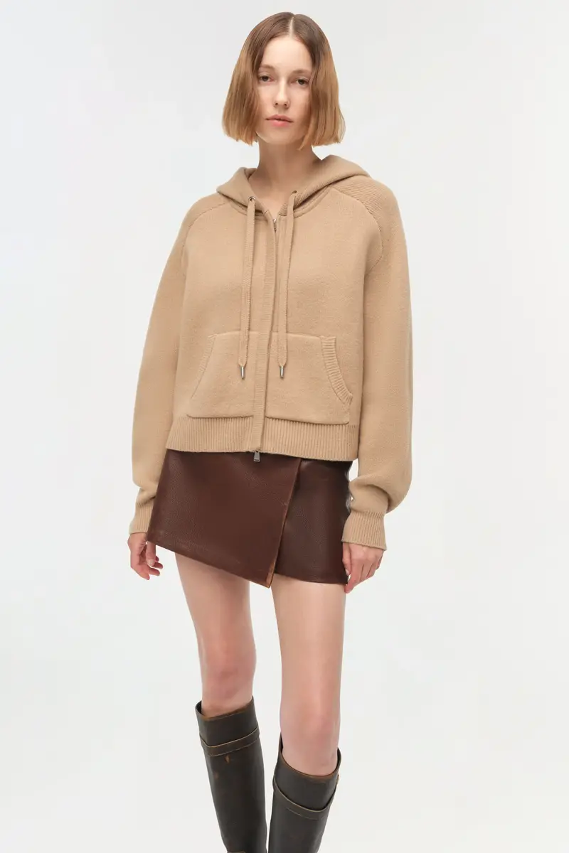 Simkhai Dakota Wool Cropped Hoodie | Thumbnail 3