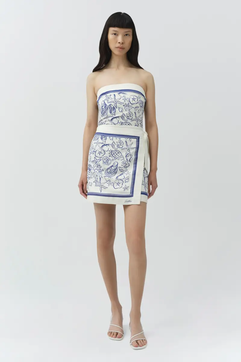 Simkhai Darbie Linen Bustier Mini Dress | Thumbnail 2