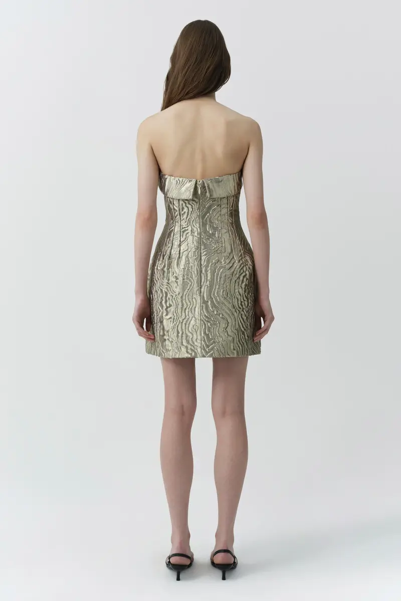 Simkhai Darcie Metallic Jacquard Mini Dress | Thumbnail 5 Simkhai Darcie Metallic Jacquard Mini Dress | Thumbnail 5