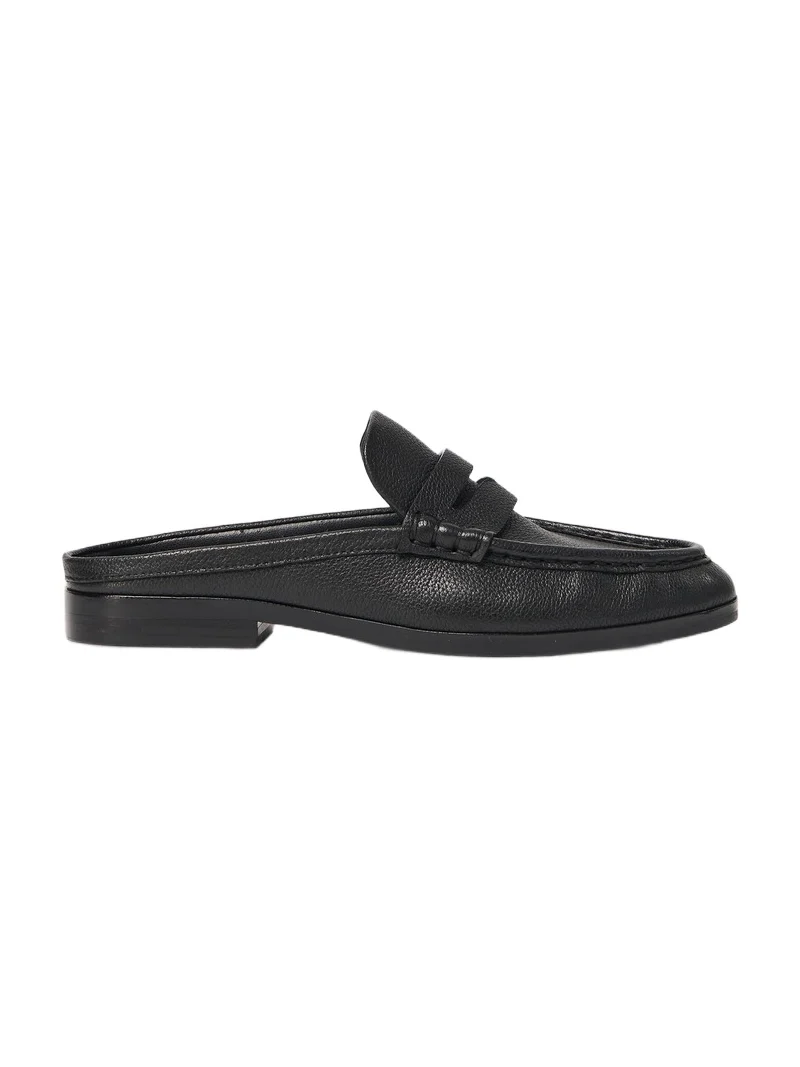 Dean Pebbled Leather Loafer Mule