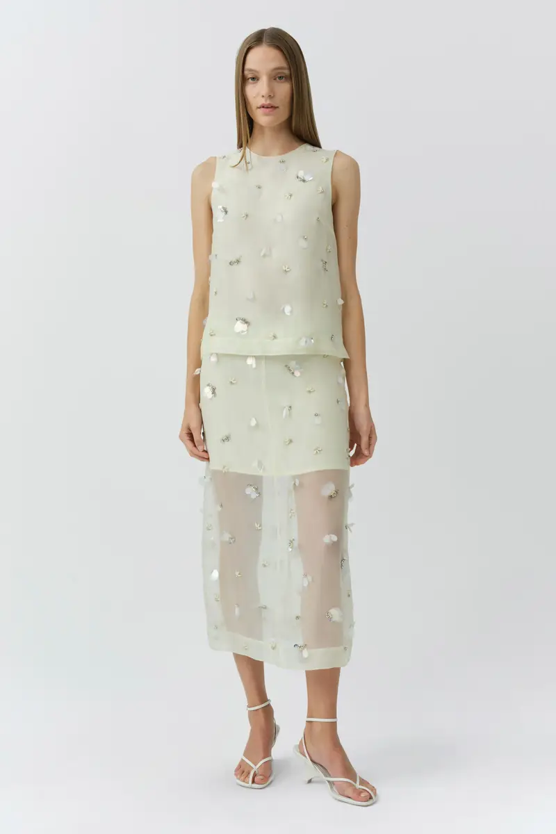 Simkhai Delilah Embellished Organza Midi Skirt | Thumbnail 2 Simkhai Delilah Embellished Organza Midi Skirt | Thumbnail 2