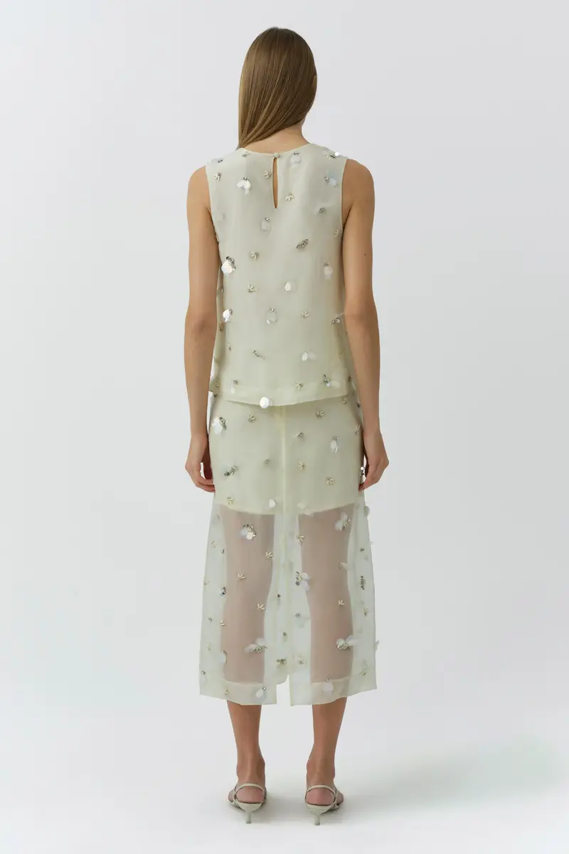 Simkhai Delilah Embellished Organza Midi Skirt | Thumbnail 5 Simkhai Delilah Embellished Organza Midi Skirt | Thumbnail 5
