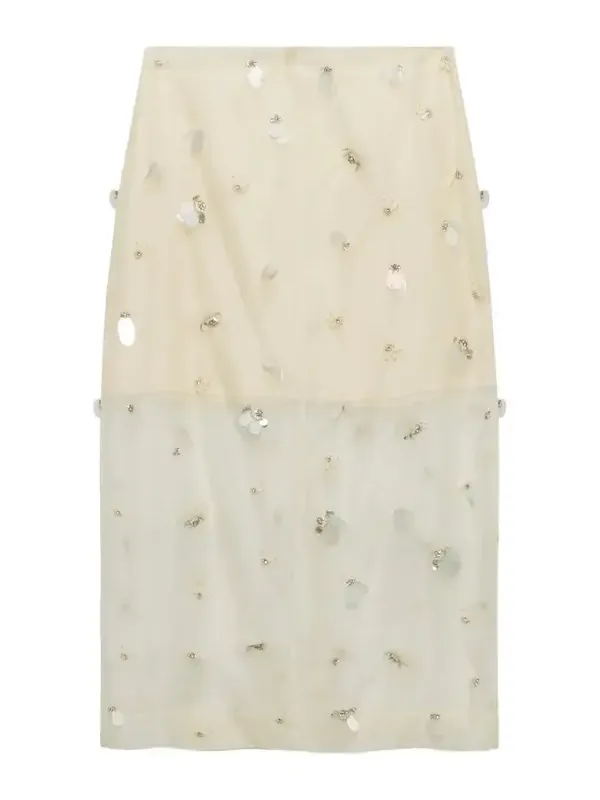 Delilah Embellished Organza Midi Skirt Delilah Embellished Organza Midi Skirt