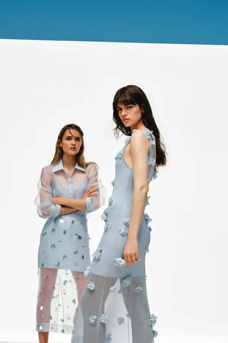 Simkhai Delilah Embellished Organza Midi Skirt | Thumbnail 2 Simkhai Delilah Embellished Organza Midi Skirt | Thumbnail 2