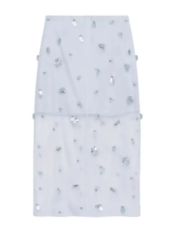 Delilah Embellished Organza Midi Skirt