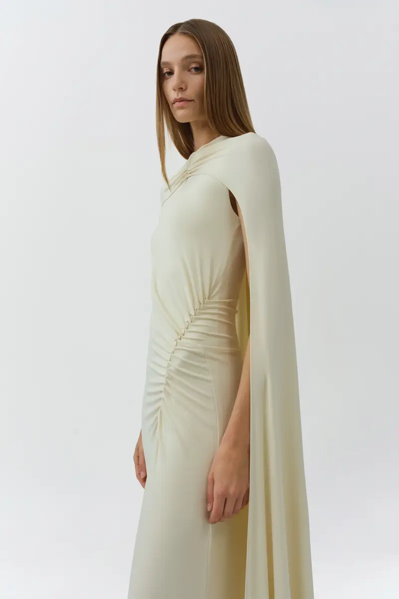 Simkhai Demi Draped Jersey Cape Gown | Thumbnail 4 Simkhai Demi Draped Jersey Cape Gown | Thumbnail 4