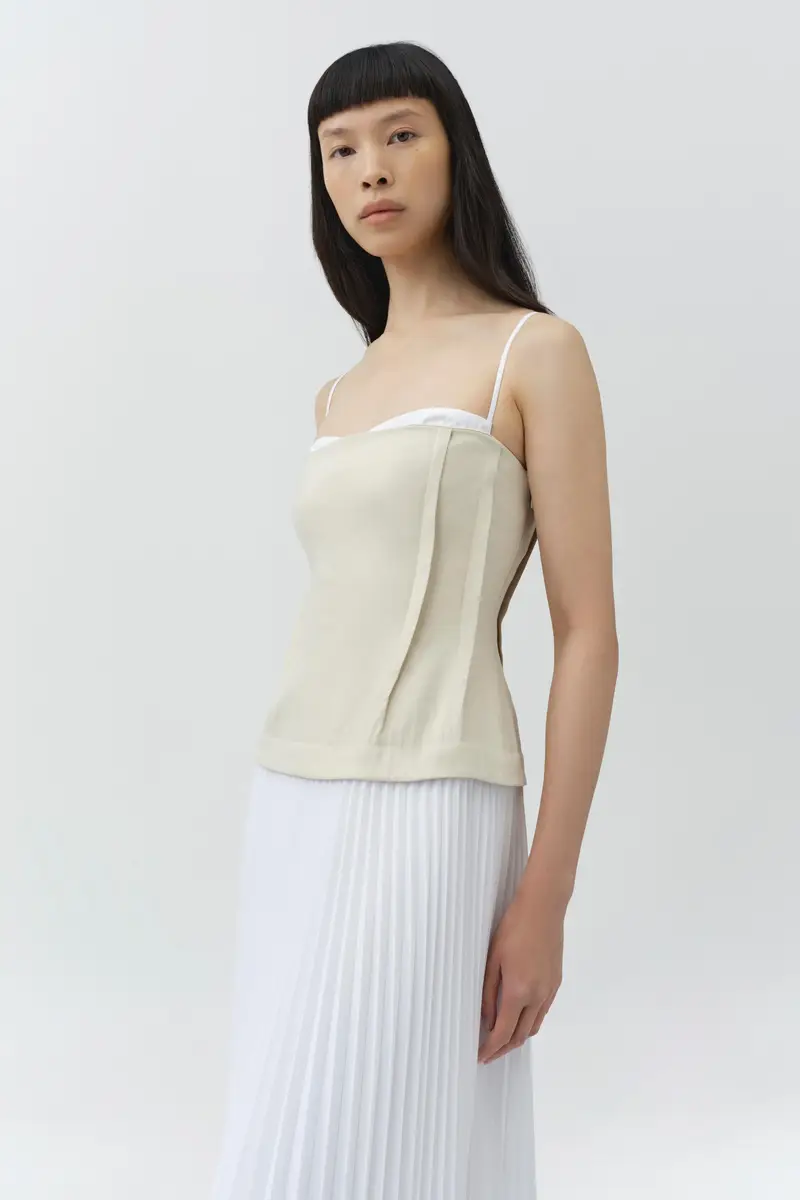Simkhai Duval Linen Bustier Midi Dress | Thumbnail 3