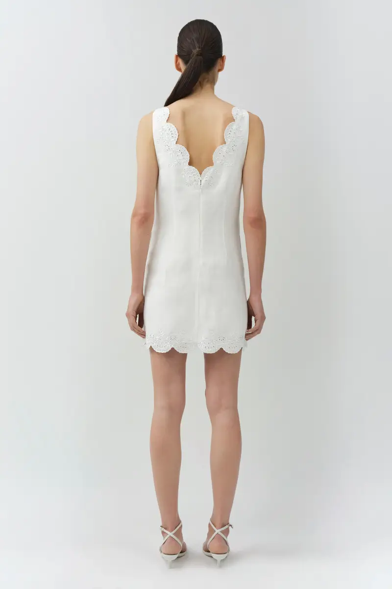 Simkhai Edena Embroidered Linen Mini Dress | Thumbnail 4