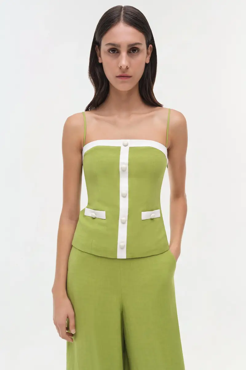 Simkhai Eleanor Button Down Cami | Thumbnail 4 Simkhai Eleanor Button Down Cami | Thumbnail 4