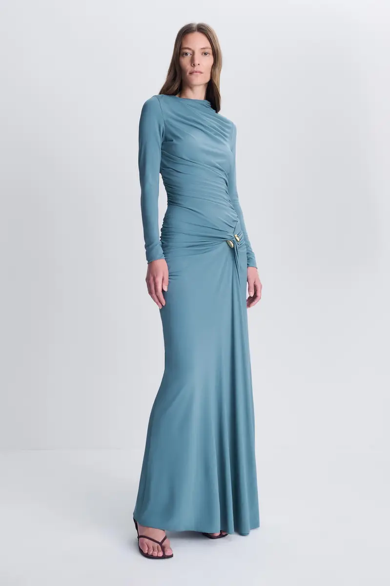 Simkhai Eleanora Draped Jersey Gown | Thumbnail 4 Simkhai Eleanora Draped Jersey Gown | Thumbnail 4