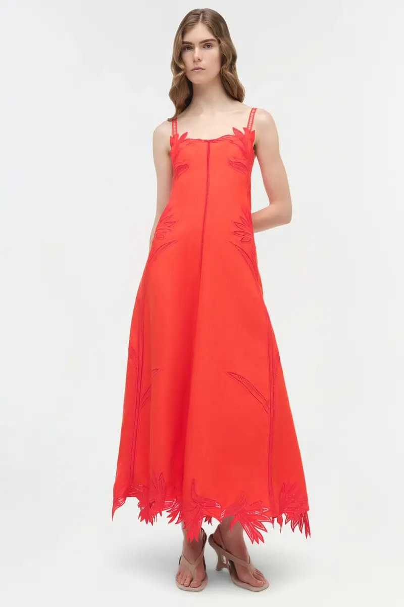 Simkhai Ellery Embroidered Bustier Midi Dress | Thumbnail 2