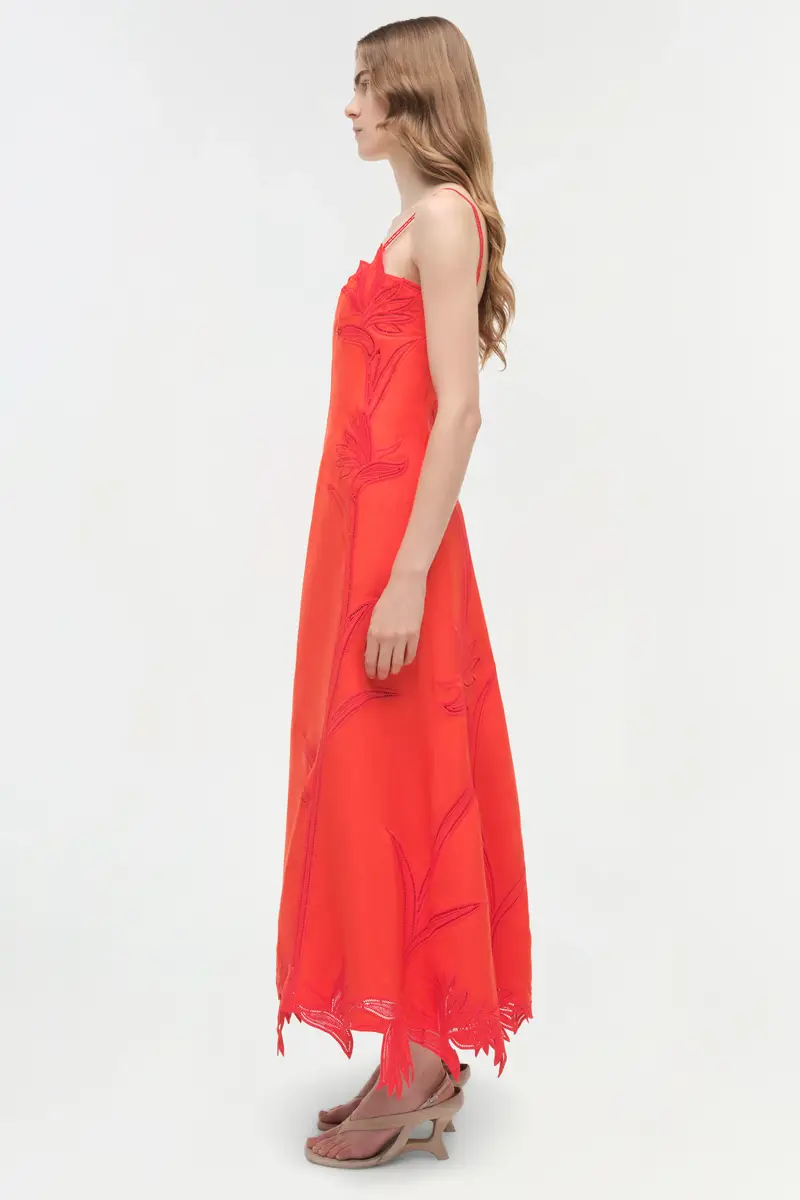 Simkhai Ellery Embroidered Bustier Midi Dress | Thumbnail 4