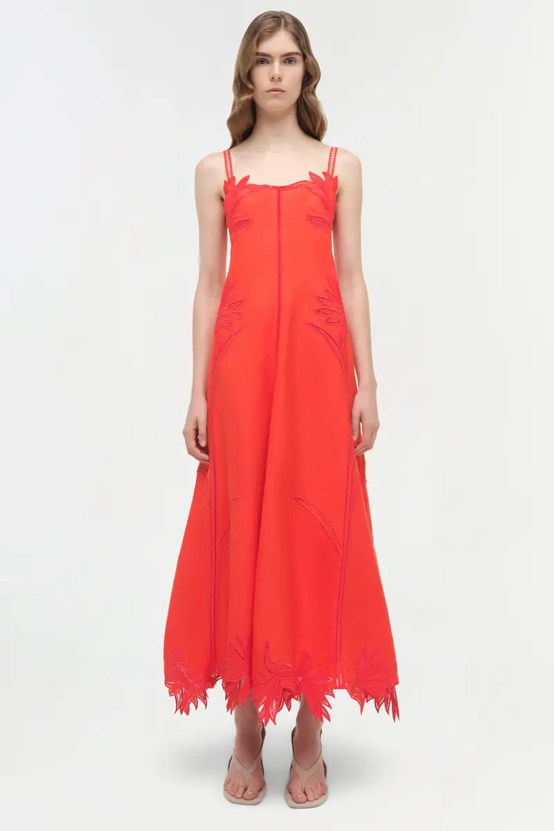 Simkhai Ellery Embroidered Bustier Midi Dress | Thumbnail 6