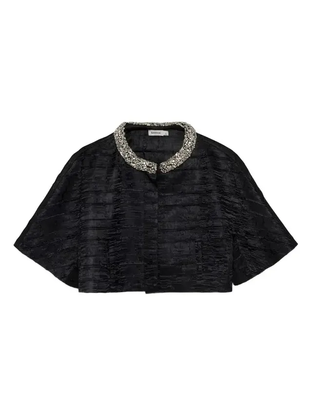 Elvessa Embellished Satin Jacket Elvessa Embellished Satin Jacket