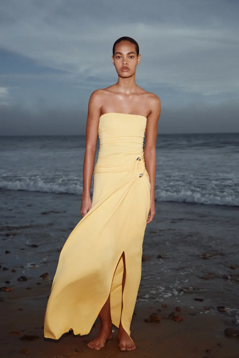 Simkhai Emma Strapless Draped Jersey Bustier Gown | Thumbnail 2 Simkhai Emma Strapless Draped Jersey Bustier Gown | Thumbnail 2
