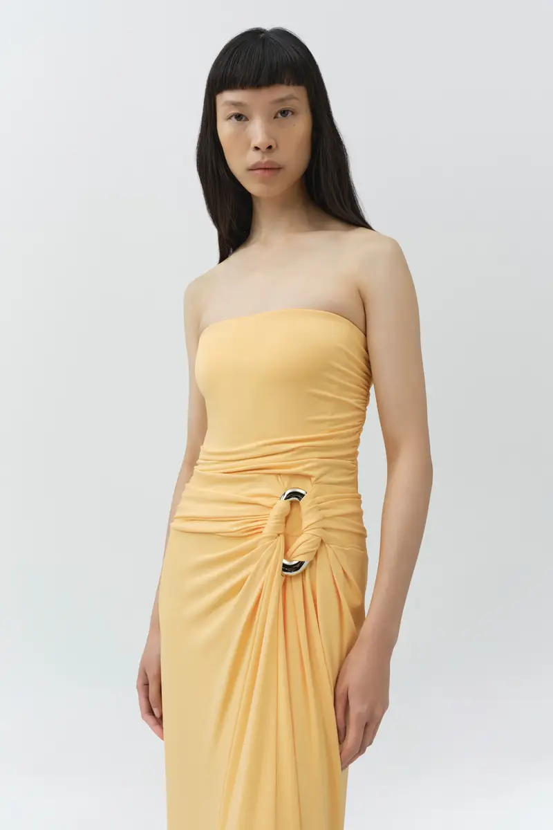 Simkhai Emma Strapless Draped Jersey Bustier Gown | Thumbnail 4 Simkhai Emma Strapless Draped Jersey Bustier Gown | Thumbnail 4