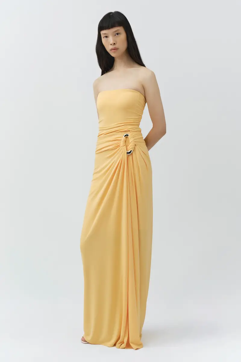 Simkhai Emma Strapless Draped Jersey Bustier Gown | Thumbnail 5 Simkhai Emma Strapless Draped Jersey Bustier Gown | Thumbnail 5