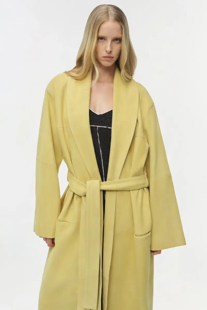 Simkhai Enola Suede Trench Coat | Thumbnail 3
