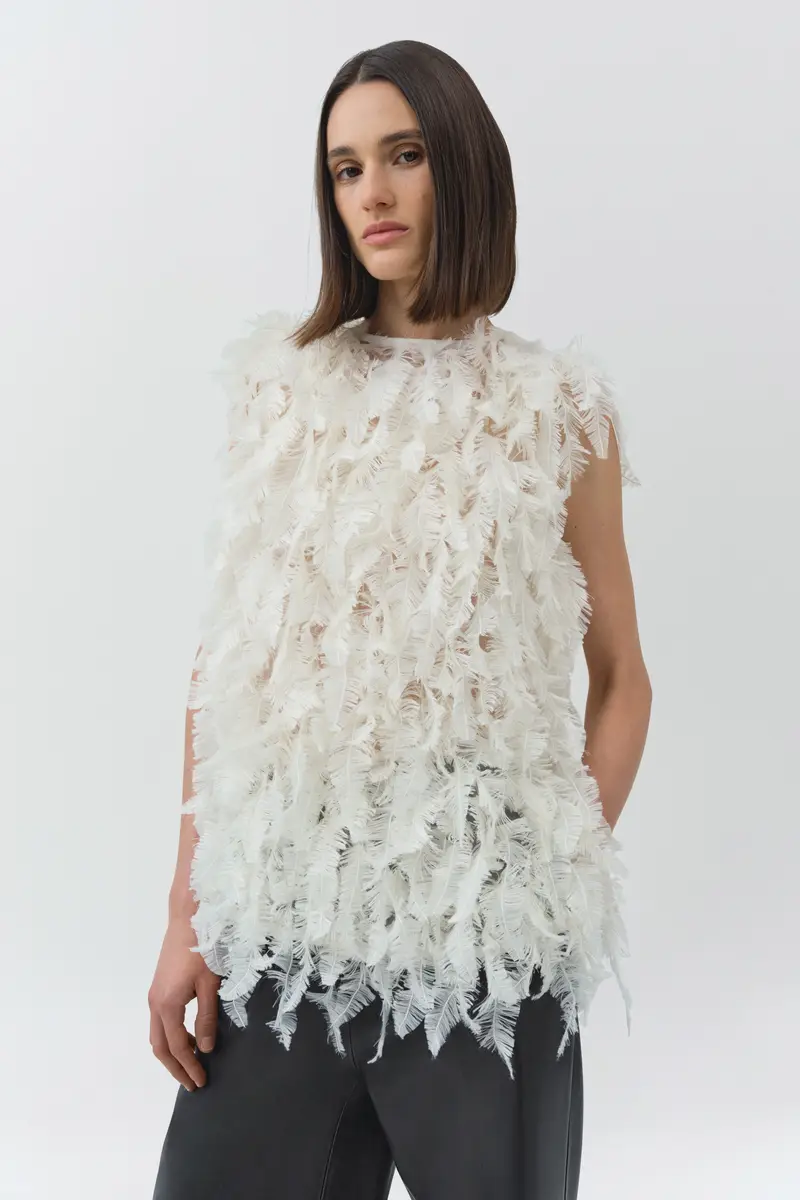 Simkhai Fei Feathery Satin Top | Thumbnail 3 Simkhai Fei Feathery Satin Top | Thumbnail 3