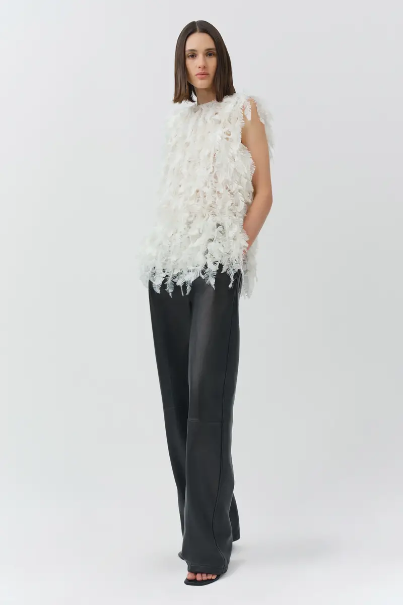 Simkhai Fei Feathery Satin Top | Thumbnail 4 Simkhai Fei Feathery Satin Top | Thumbnail 4