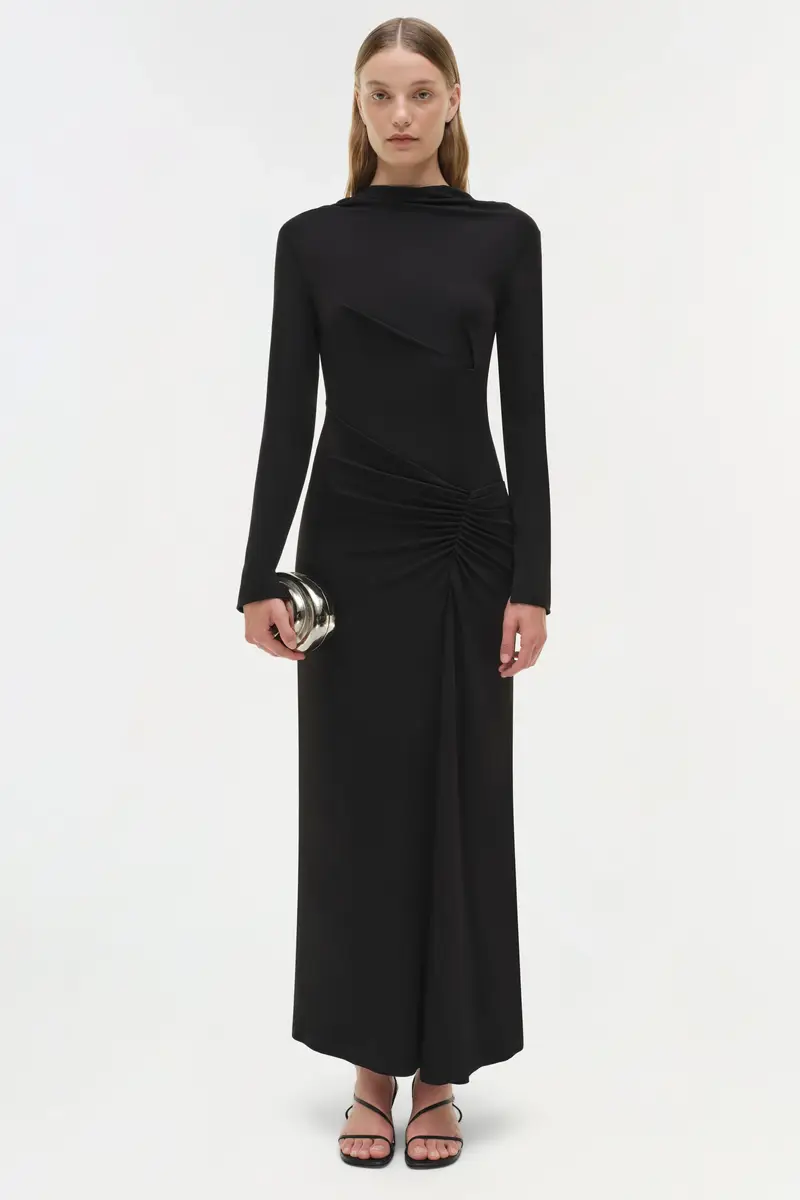 Simkhai Ferrera Draped Jersey Midi Dress | Thumbnail 6 Simkhai Ferrera Draped Jersey Midi Dress | Thumbnail 6