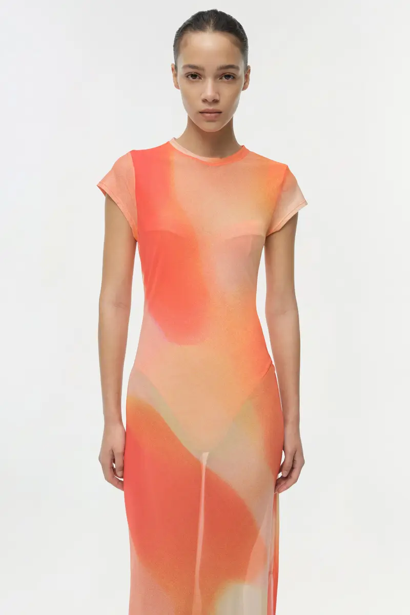 Simkhai Fia Mesh Midi Dress | Thumbnail 3