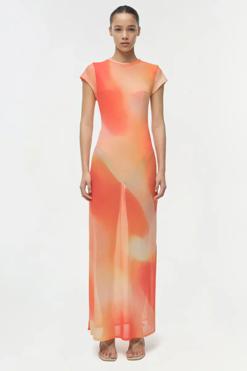 Simkhai Fia Mesh Midi Dress | Thumbnail 6