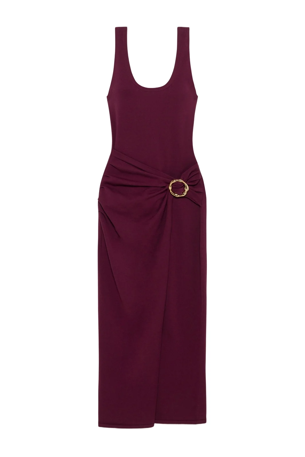 Genne Draped Knit Midi Dress Genne Draped Knit Midi Dress