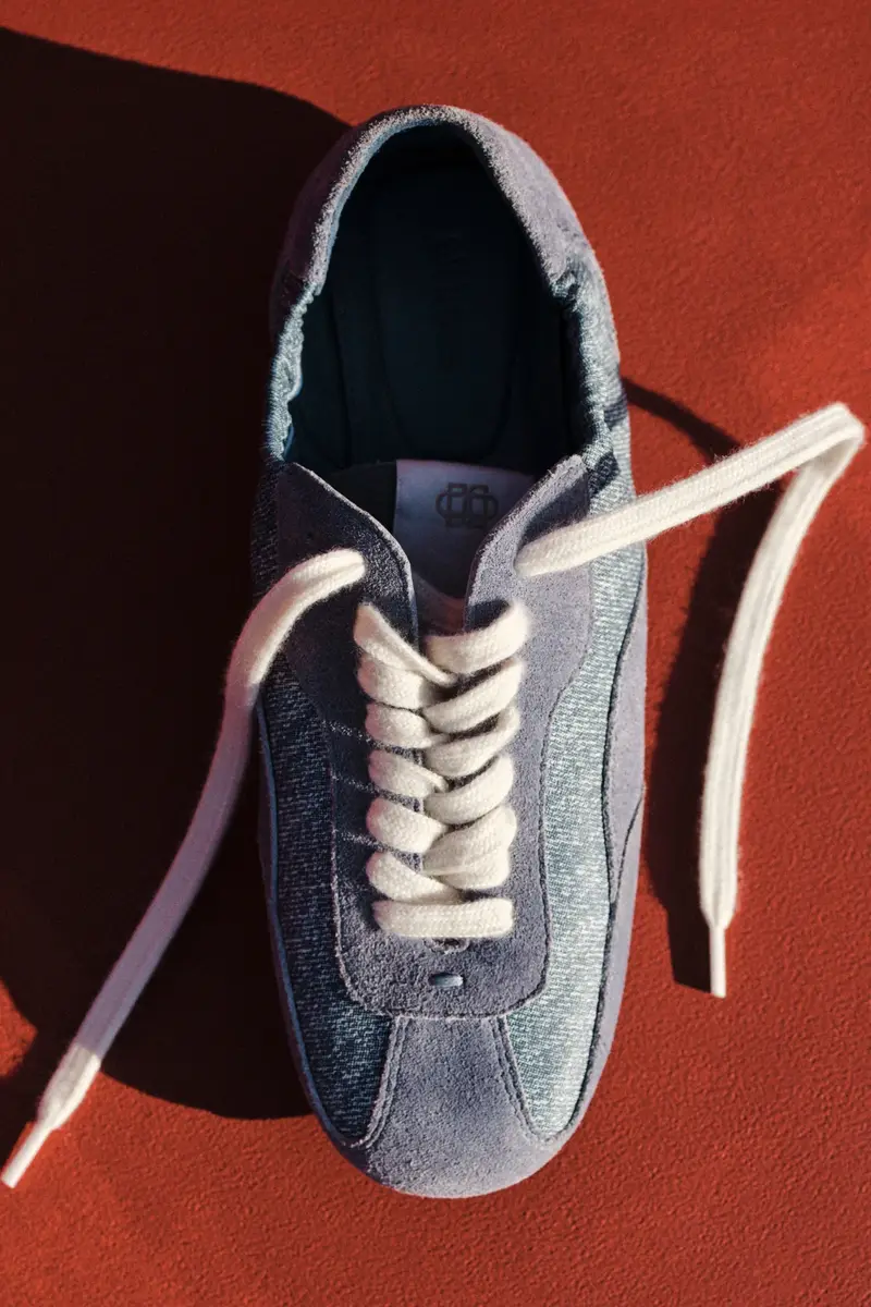 Simkhai Georgie Denim Leather Combo Sneaker | Thumbnail 2