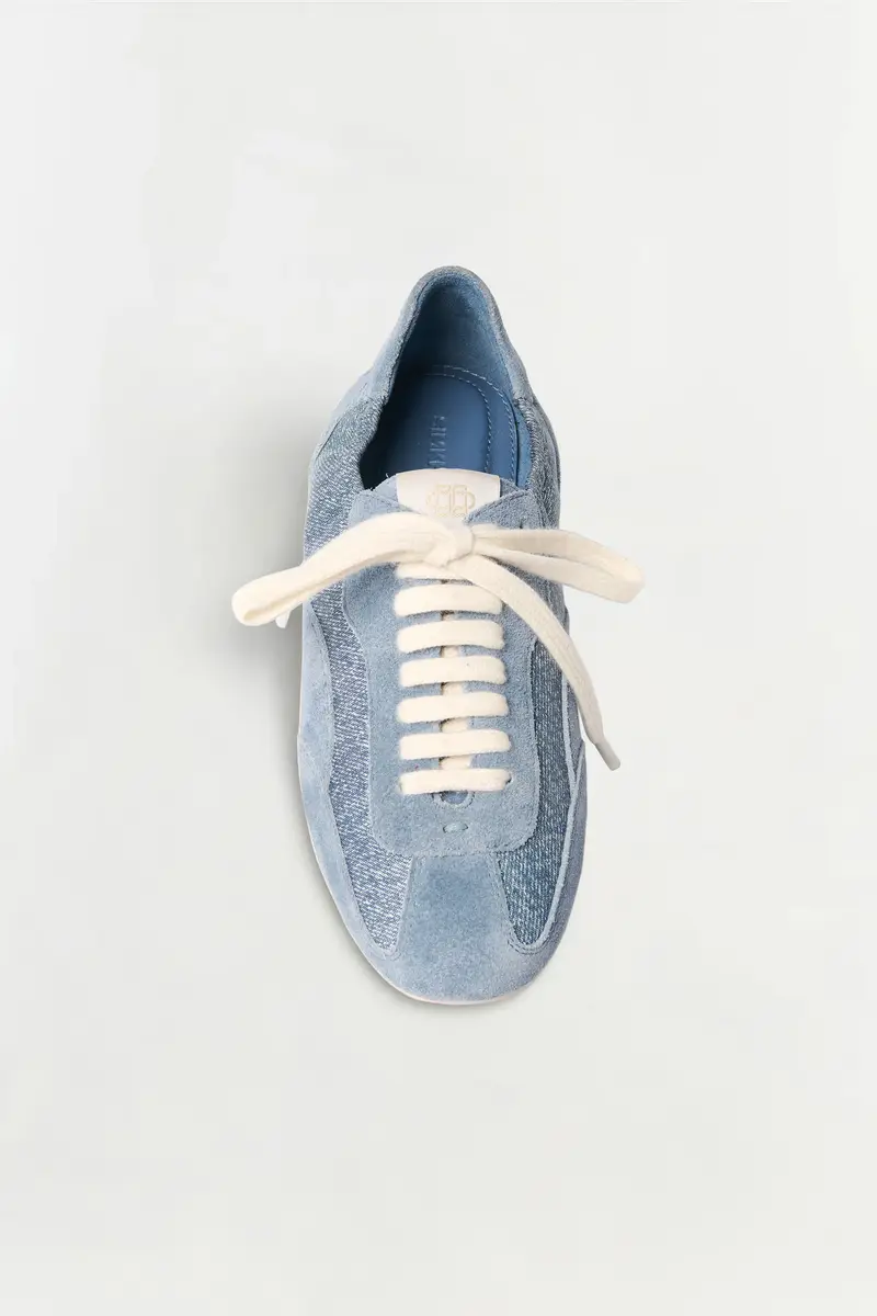 Simkhai Georgie Denim Leather Combo Sneaker | Thumbnail 4