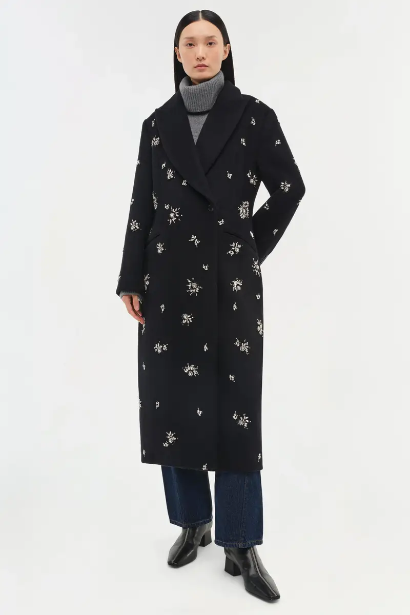 Simkhai Gianni Embellished Wool Coat | Thumbnail 2